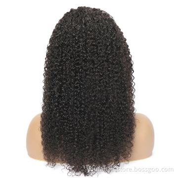 Wholesale Raw Indian Virgin Hair HD Lace Frontal Wig Women Curly Wig Full Swiss 13x4 Lace Front  Human Hair Wig Kinky Curly
